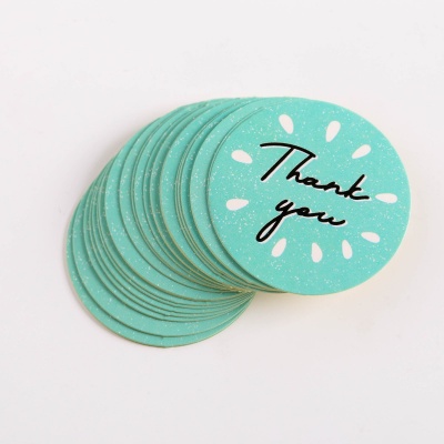 Наклейки круглые "Thank you" (4 см)